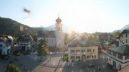 Archived webcam image showing Strobl: Panoramic view on 3 Aug 2026 at 07:59