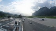 Archived webcam image showing Panoramic view of Innsbruck Airport on 10 Aug 2026 at 18:56