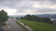 Archived webcam image showing Panoramic view over the Traunsee on 17 Sep 2026 at 10:00