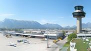 Archived webcam image showing Panoramic view of Salzburg Airport on 23 Apr 2026 at 10:34
