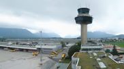 Archived webcam image showing Panoramic view of Salzburg Airport on 14 Jun 2026 at 14:03