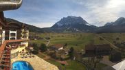 Archived webcam image showing Zugspitze view - Hotel Post on 9 Apr 2026 at 10:19