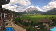 Archived webcam image showing Zugspitze view - Hotel Post on 21 Jul 2026 at 14:44