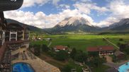 Archived webcam image showing Zugspitze view - Hotel Post on 21 Jul 2026 at 16:44