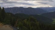 Archiviertes Webcam Bild: Oberammergau: Panoramablick Bergstation Laber am 26.08.2026 um 07:04 Uhr
