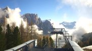 Archived webcam image showing Pian Pecei-Pra Martin lift - Fassa Valley on 30 Apr 2026 at 08:56
