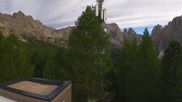 Archived webcam image showing Pian Pecei-Pra Martin lift - Fassa Valley on 15 Jun 2026 at 07:21