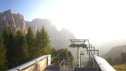 Archived webcam image showing Pian Pecei-Pra Martin lift - Fassa Valley on 14 Aug 2026 at 07:19