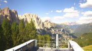 Archived webcam image showing Pian Pecei-Pra Martin lift - Fassa Valley on 14 Aug 2026 at 16:19
