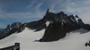 Archived webcam image showing Panoramic view Pointe Helbronner (11,358 ft) on 7 Jul 2026 at 10:59