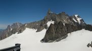 Archived webcam image showing Panoramic view Pointe Helbronner (11,358 ft) on 7 Jul 2026 at 12:59