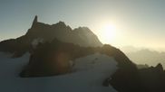 Archived webcam image showing Panoramic view Pointe Helbronner (11,358 ft) on 30 Jul 2026 at 07:40