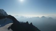 Archived webcam image showing Panoramic view Pointe Helbronner (11,358 ft) on 30 Jul 2026 at 08:40