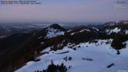 Archived webcam image showing Top Station Hochries - View to the northeast on 26 Feb 2026 at 18:16