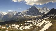 Archived webcam image showing Panorama from Männlichen mountain on 25 May 2026 at 12:16