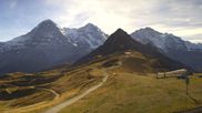 Archived webcam image showing Panorama from Männlichen mountain on 15 Oct 2026 at 12:42