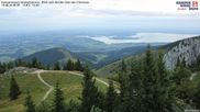 Archived webcam image showing Kampenwand - View to the Chiemsee on 19 Aug 2026 at 06:07