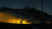 Archived webcam image showing Grindelwald First midway station on 18 Apr 2026 at 00:19