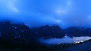 Archived webcam image showing Grindelwald First midway station on 5 Jun 2026 at 04:43