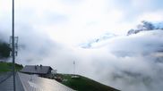 Archived webcam image showing Grindelwald First midway station on 5 Jun 2026 at 06:43
