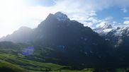 Archived webcam image showing Grindelwald First midway station on 15 Jun 2026 at 08:44
