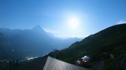 Archived webcam image showing Grindelwald First midway station on 24 Jun 2026 at 00:28