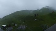 Archived webcam image showing Grindelwald First midway station on 1 Jul 2026 at 12:59