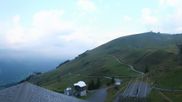 Archived webcam image showing Grindelwald First midway station on 6 Aug 2026 at 07:24