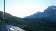 Archived webcam image showing Grindelwald First midway station on 23 Aug 2026 at 07:24