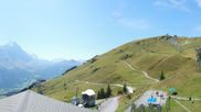 Archived webcam image showing Grindelwald First midway station on 23 Aug 2026 at 14:24