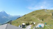 Archived webcam image showing Grindelwald First midway station on 23 Aug 2026 at 12:24