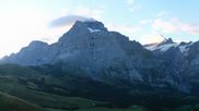 Archived webcam image showing Grindelwald First midway station on 30 Aug 2026 at 07:49