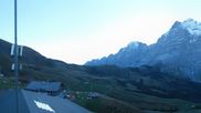 Archived webcam image showing Grindelwald First midway station on 13 Oct 2026 at 08:57