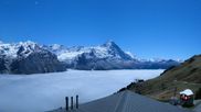 Archived webcam image showing Grindelwald First midway station on 29 Oct 2026 at 04:08