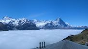 Archived webcam image showing Grindelwald First midway station on 29 Oct 2026 at 02:08