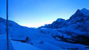 Archived webcam image showing Grindelwald First midway station on 22 Oct 2026 at 07:52