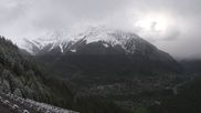 Archived webcam image showing Panoramic view: Checrouit and Courmayeur on 14 May 2026 at 06:41