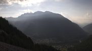 Archived webcam image showing Panoramic view: Checrouit and Courmayeur on 28 Jun 2026 at 08:52