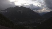 Archived webcam image showing Panoramic view: Checrouit and Courmayeur on 26 Jul 2026 at 06:33