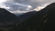 Archived webcam image showing Panoramic view: Checrouit and Courmayeur on 26 Jul 2026 at 07:33