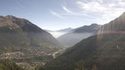 Archived webcam image showing Panoramic view: Checrouit and Courmayeur on 26 Sep 2026 at 12:13