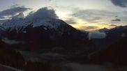 Archived webcam image showing Panoramic view: Checrouit and Courmayeur on 25 Oct 2026 at 07:09