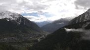 Archived webcam image showing Panoramic view: Checrouit and Courmayeur on 25 Oct 2026 at 10:09