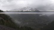 Archived webcam image showing Panoramic view: Checrouit and Courmayeur on 25 Oct 2026 at 12:09