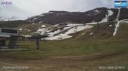 Archived webcam image showing Campo Felice - chairlift Cerchiare and t-bar lift Pista Dick on 13 Apr 2026 at 10:04