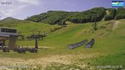 Archived webcam image showing Campo Felice - chairlift Cerchiare and t-bar lift Pista Dick on 12 Jun 2026 at 10:25