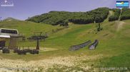 Archived webcam image showing Campo Felice - chairlift Cerchiare and t-bar lift Pista Dick on 12 Jun 2026 at 12:25
