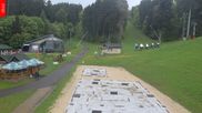 Archived webcam image showing Marianske Lazne - baste station cable car Lanovka, Czech Republic on 17 May 2026 at 14:14
