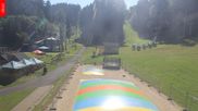 Archived webcam image showing Marianske Lazne - baste station cable car Lanovka, Czech Republic on 25 Jun 2026 at 10:11