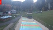 Archived webcam image showing Marianske Lazne - baste station cable car Lanovka, Czech Republic on 12 Oct 2026 at 18:36